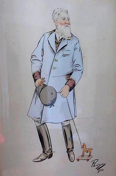 M. Georges Prisse, bouton du Rallye Chambly - 1913 - L'auteur signa Roga - Don de M. J. Fournier